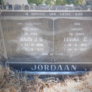 JORDAAN David J.B. 1908-1975 &amp; Levina C. 1915-1987