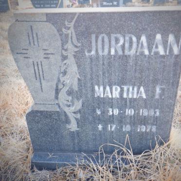 JORDAAN Martha F. 1903-1978