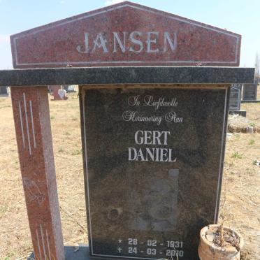 JANSEN Gert Daniel 1931-2010
