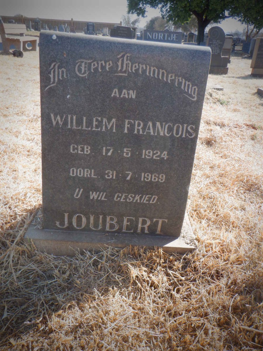 JOUBERT Willem Francois 1924-1969