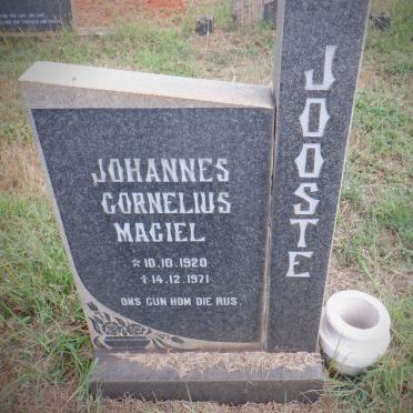 JOOSTE Johannes Cornelius Magiel 1920-1971