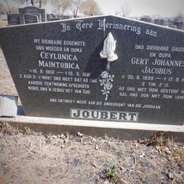 JOUBERT Gert Johannes Jacobus 1899-1983 &amp; Ceylonica Maintobica 1902-1981