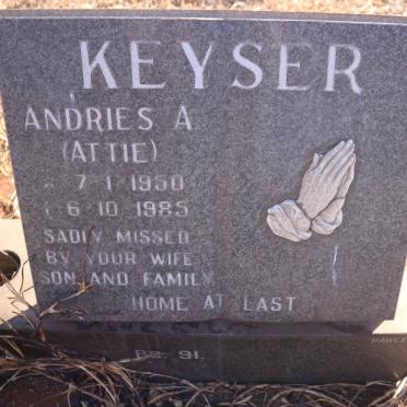 KEYSER Andries A. 1950-1985