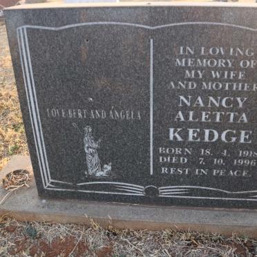 KEDGE Nancy Aletta 1918-1996