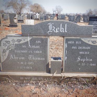 KEHL Abram Thomas 1923-1978 &amp; Sophia 1940-