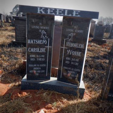 KEELE Matshepo Caroline 1981-2020 :: KEELE Nteboheleng Yvonne 1983-2002