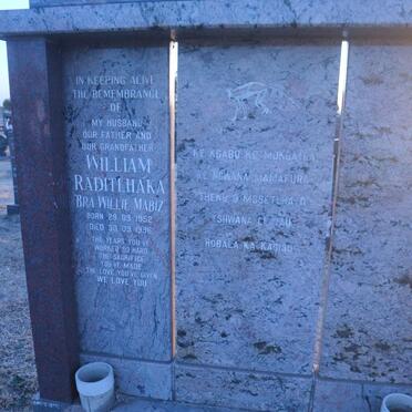 KGABO William Raditlhaka 1952-1996