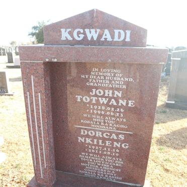KGWADI John Totwane 1928-1996 &amp; Dorcas Nkileng 1927-2011