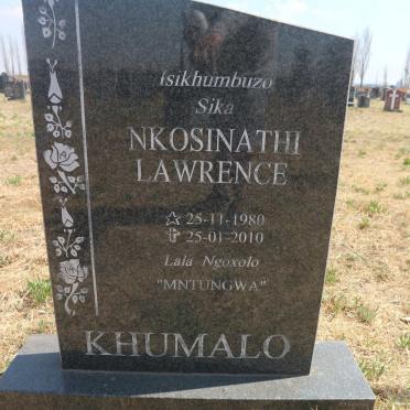 KHUMALO Nkosinathi Lawrence 1980-2010