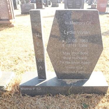 KHESWA Lydia Vivian 1968-1996