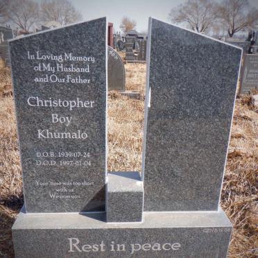 KHUMALO Christopher Boy 1939-1997