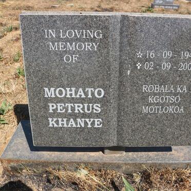 KHANYE Mohato Petrus 1948-2009