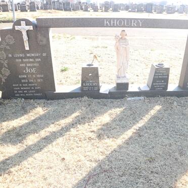 KHOURY Badwei 1908-1982 &amp; Jamila 1913-1988 :: KHOURY Joe 1932-1971 :: KHOURY George 1941-1997