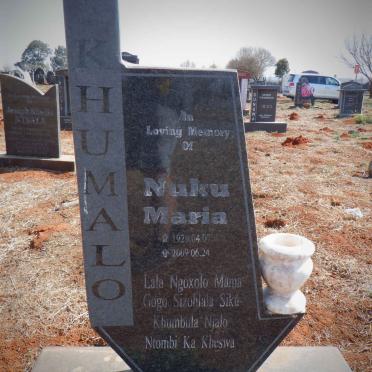 KHUMALO Nuku Maria 1929-2009