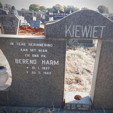 KIEWIET Berend Harm 1937-1983