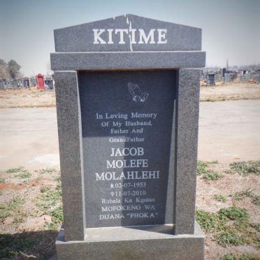 KITIME Jacob Molefe Molahlehi 1953-2010