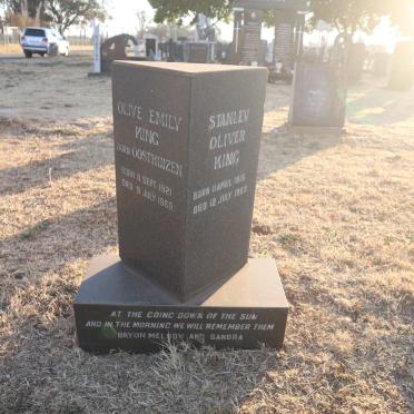 KING Stanley Oliver 1915-1969 &amp; Olive Emily OOSTHUIZEN 1921-1969
