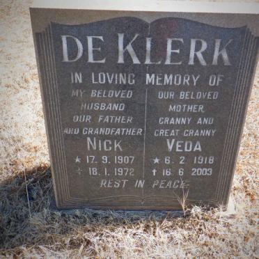 KLERK Nick, de 1907-1972 &amp; Veda 1918-2003