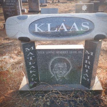 KLAAS Matlakala Mirriam 1946-1992