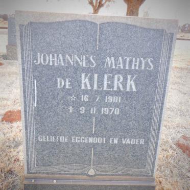 KLERK Johannes Mathys, de 1901-1970