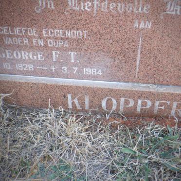 KLOPPERS George F.T. 1928-1984