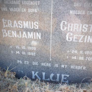 KLUE Erasmus Benjamin 1909-1992 &amp; Christina Gezina 1907-2000