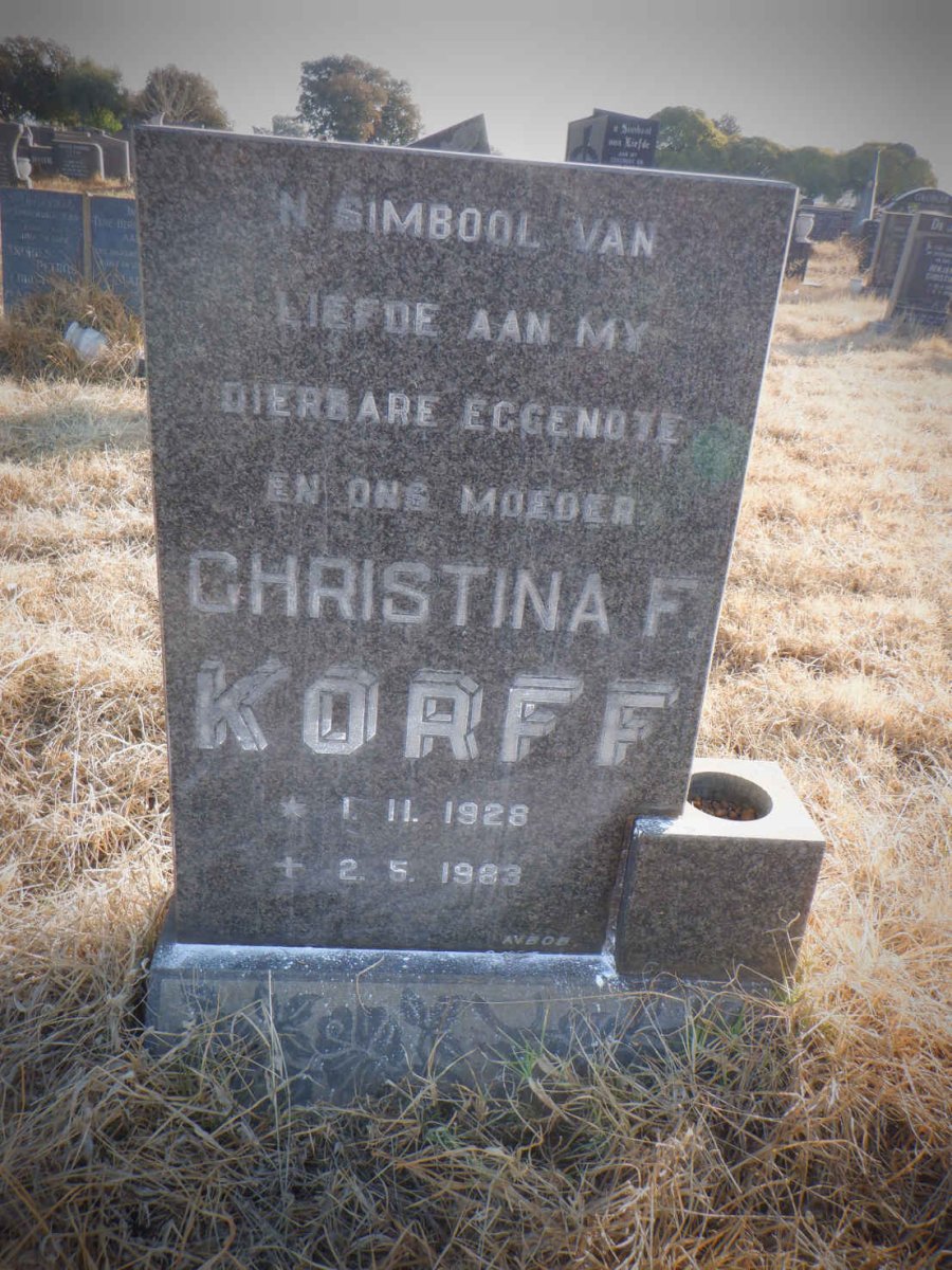 KORFF Christina F. 1928-1983