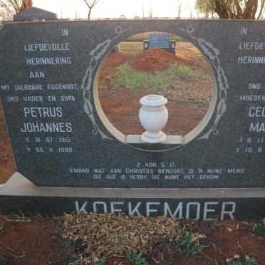 KOEKEMOER Petrus Johannes 1915-1989 &amp; Cecilia Maria 1920-2010