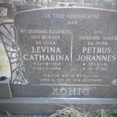 KONIG Petrus Johannes 1915-1990 &amp; Levina Catharina 1922-1984