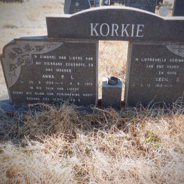 KORKIE Cecil G. 1912- &amp; Anna P.L. 1924-1979