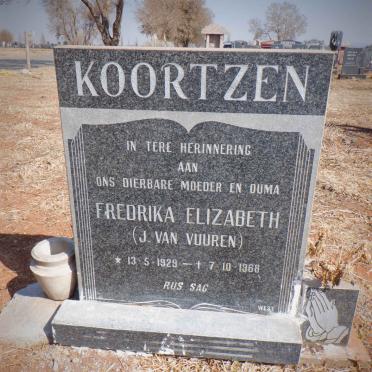 KOORTZEN Fredrika Elizabeth nee J. VAN VUUREN 1929-1968