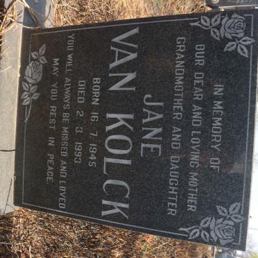 KOLCK Jane, van 1945-1993