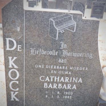 KOCK Catharina Barbara, de 1905-1985