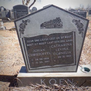 KOEN Johan Christoffel 1958-1992 &amp; Catharina Levina Cornelia 1966-