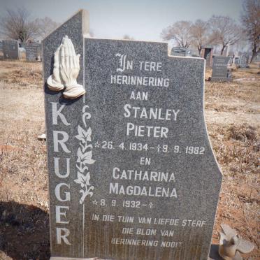 KRUGER Stanley Pieter 1934-1992 &amp; Catharina Magdalena 1932-