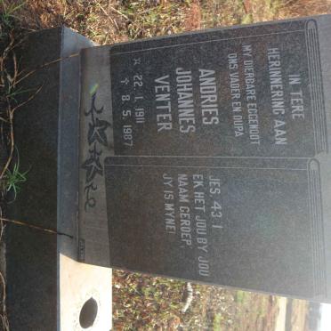 KRUGER Andries Johannes Venter 1911-1987