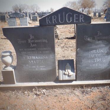 KRUGER Theunis Jacobus Petrus 1923-1988 &amp; Catharina Maria 1927-1979