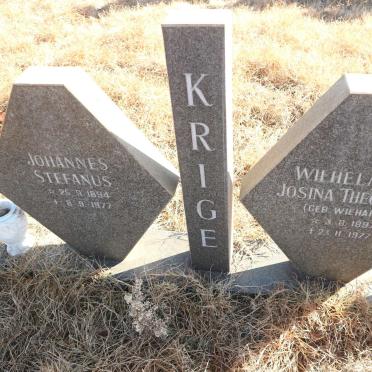 KRIGE Johannes Stefanus 1894-1977 &amp; Wilhelmina Josina Theodora WIEHAHN 1897-1977