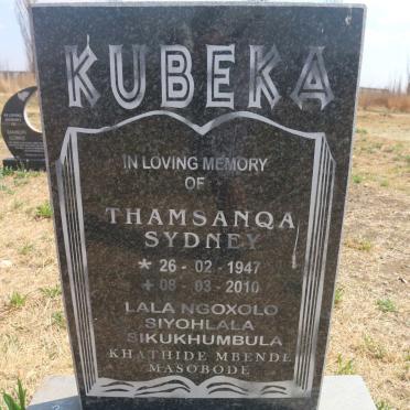 KUBEKA Thamsanqa Sydney 1947-2010