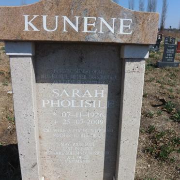KUNENE Sarah Pholisile 1926-2009