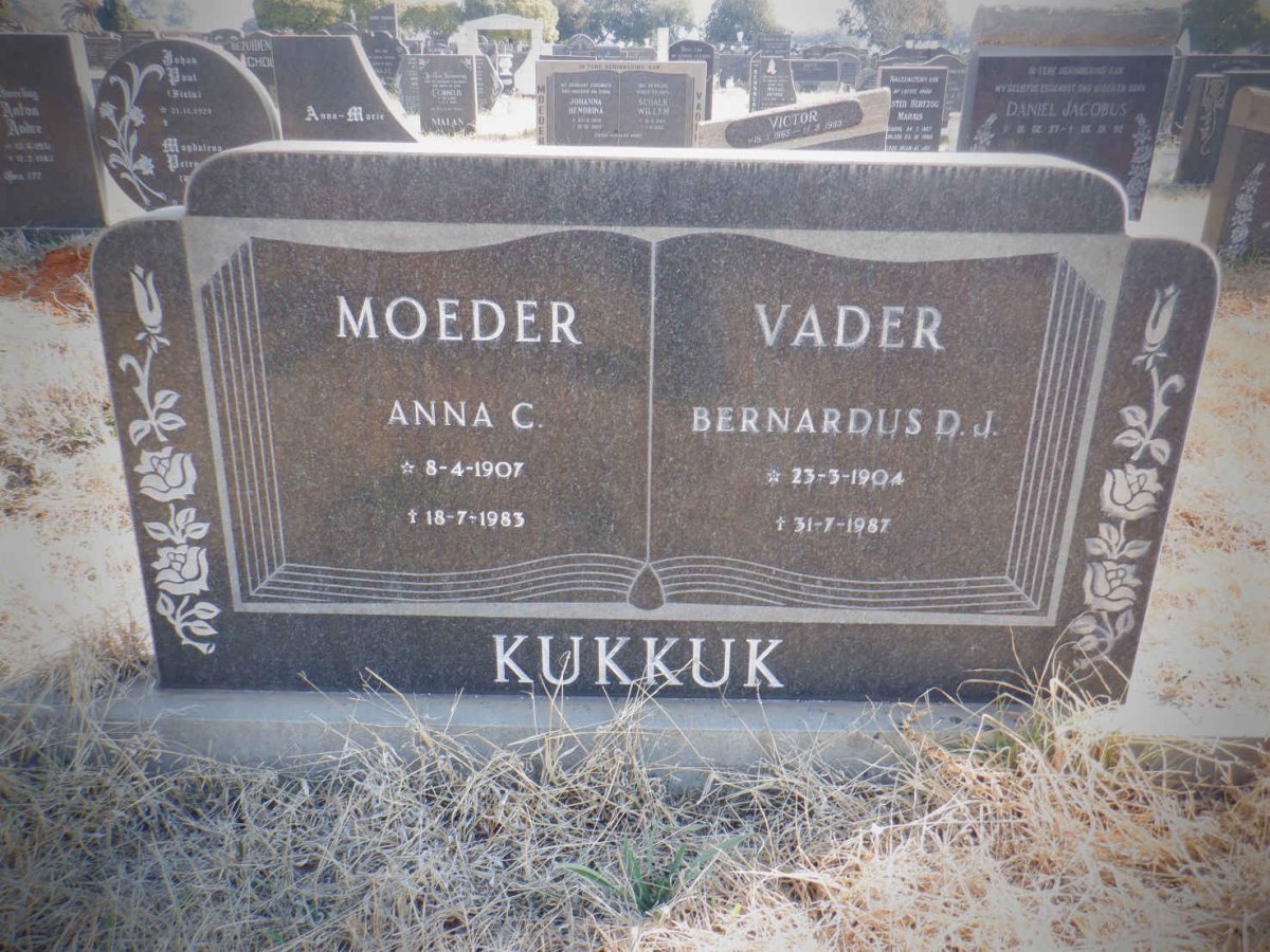 KUKKUK Bernardus D.J. 1904-1987 &amp; Anna C. 1907-1983
