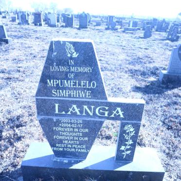 LANGA Mpumelelo Simphiwe 2003-2004