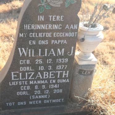 LAING William J. 1939-1977 &amp; Elizabeth 1941-2011