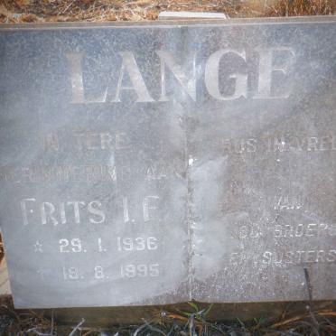 LANGE Frits I.F. 1936-1995