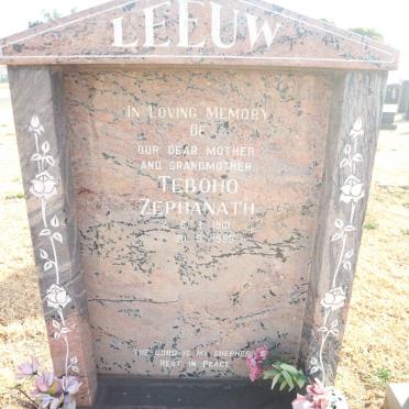 LEEUW Teboho Zephanath 1910-1995