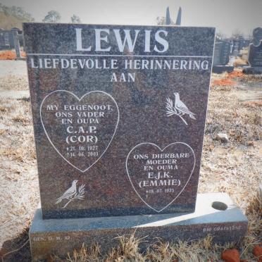 LEWIS C.A.P. 1927-2003 &amp; E.J.K. 1935-