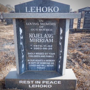 LEHOKO Kojelang Mirriam 1970-2003