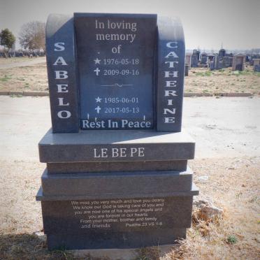 LEBEPE Sabelo 1976-2009 :: LEBEPE Catherine 1985-2017