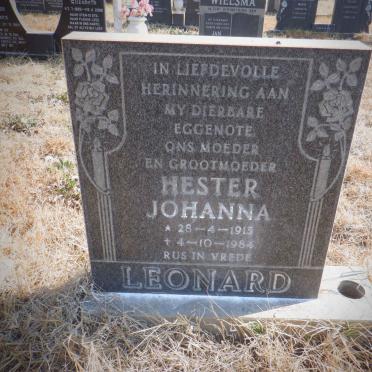 LEONARD Hester Johanna 1915-1984