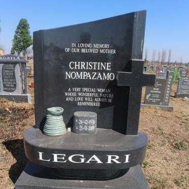 LEGARI Christine Nompazamo 1938-2009